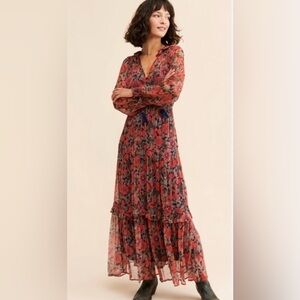Anthropologie Marais Chiffon Maxi